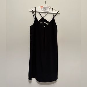 Black Mini Dress with Back Cutouts
